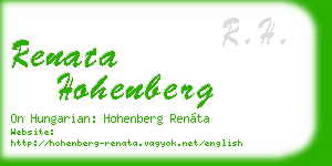 renata hohenberg business card